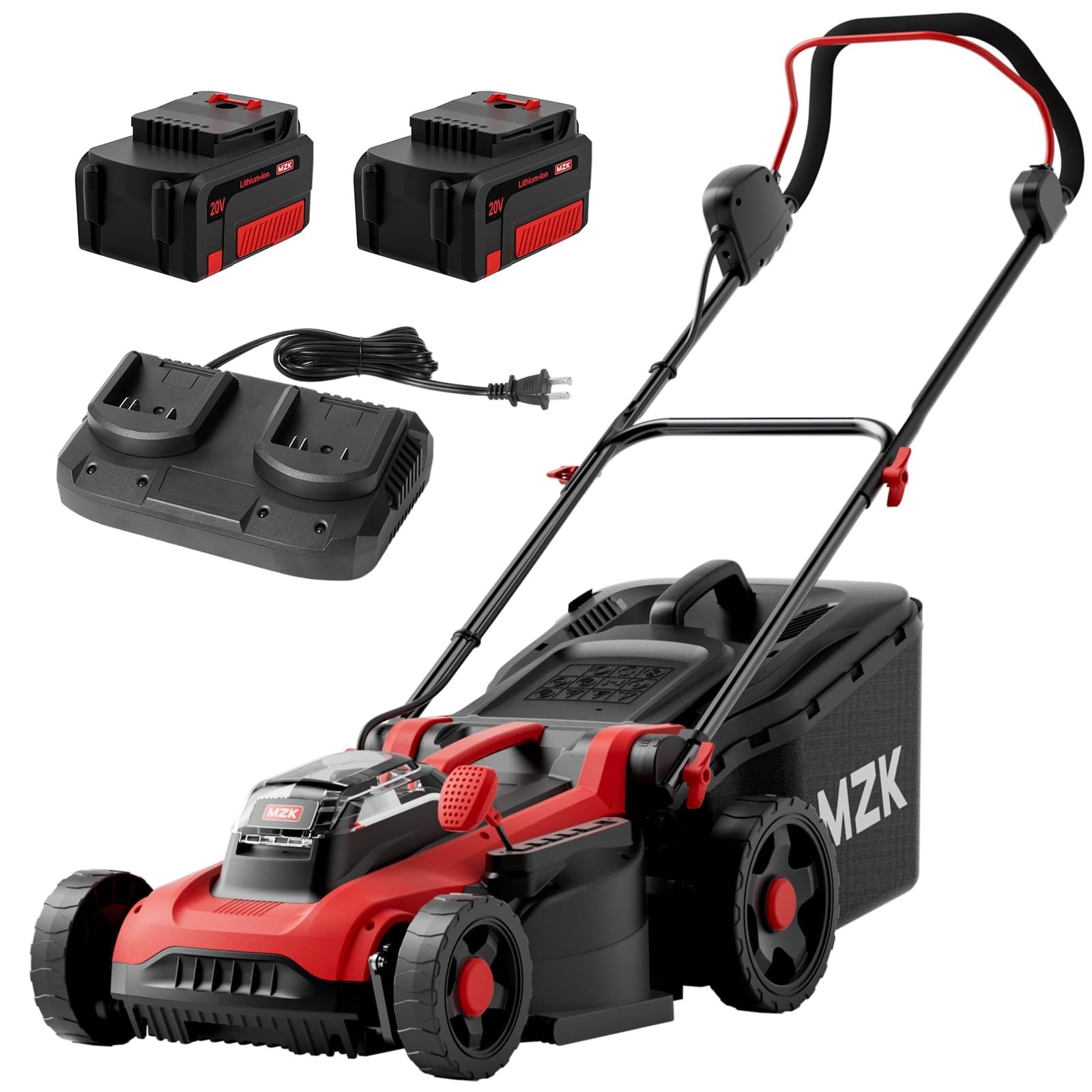 MZK 40V 16-Inch 2-in-1 Lawn Mower, Brushless Cordless Push Mower | Brushless mow