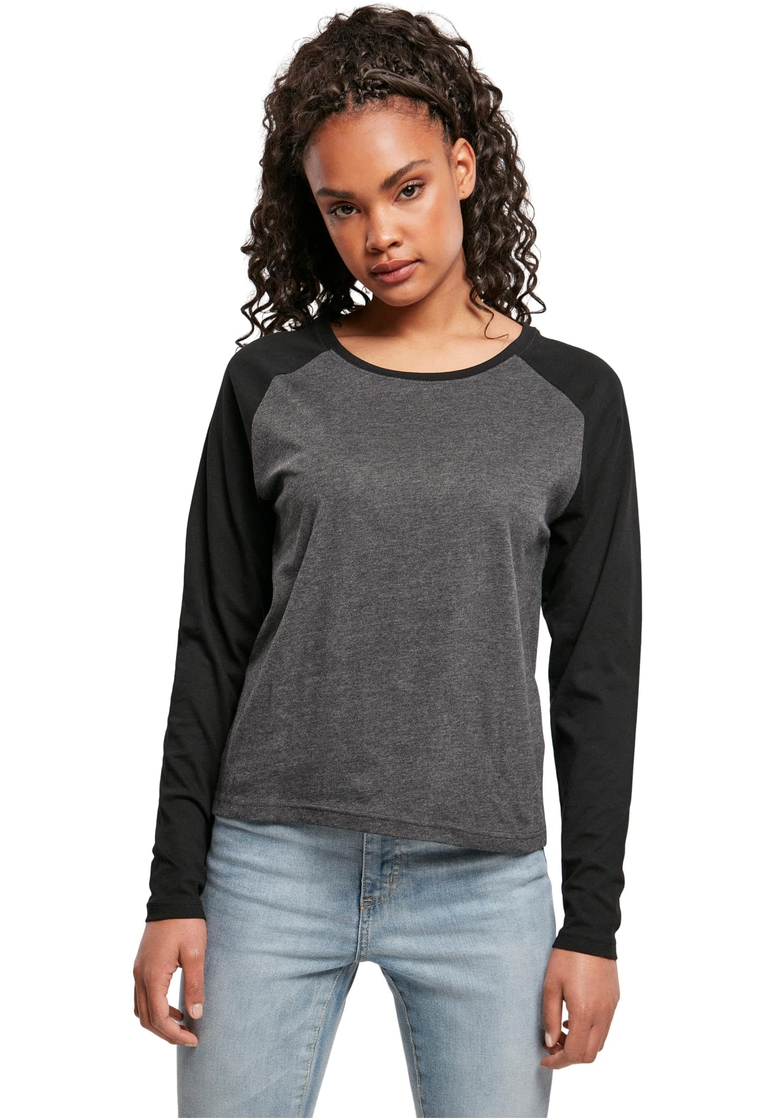 Urban Classics Women's Contrast Raglan Longsleeve