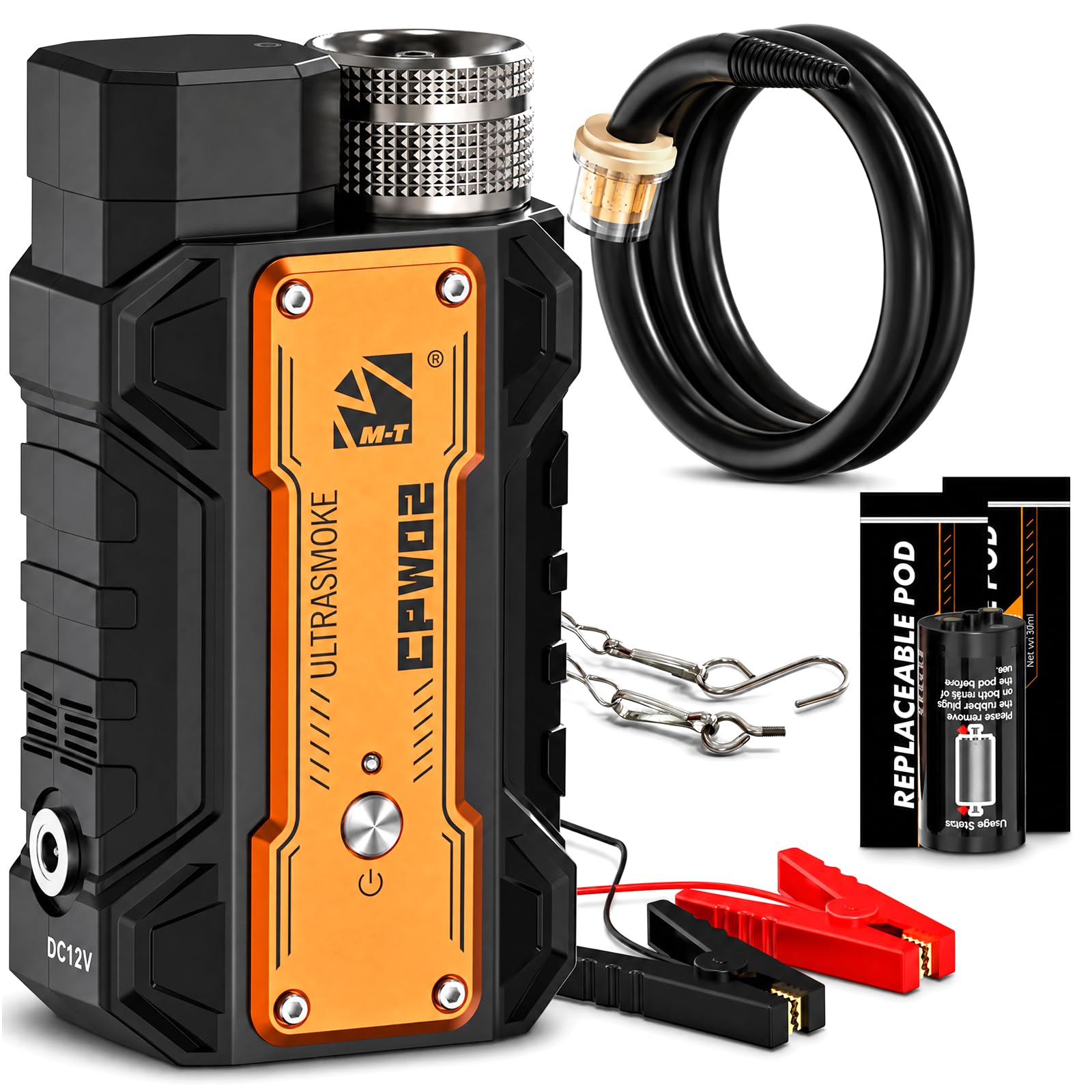 M-T Automotive Smoke Machine Leak Detector with Replaceable Pod System, 12V EVAP