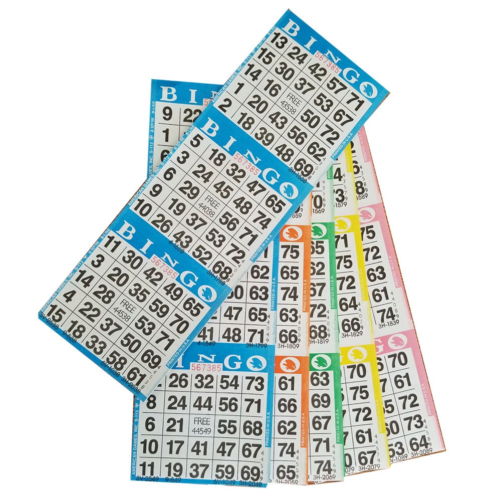 American Games Bingo Paper Game Cards - 3 Cards - 5 Sheets - 100 Books of 5 Shee
