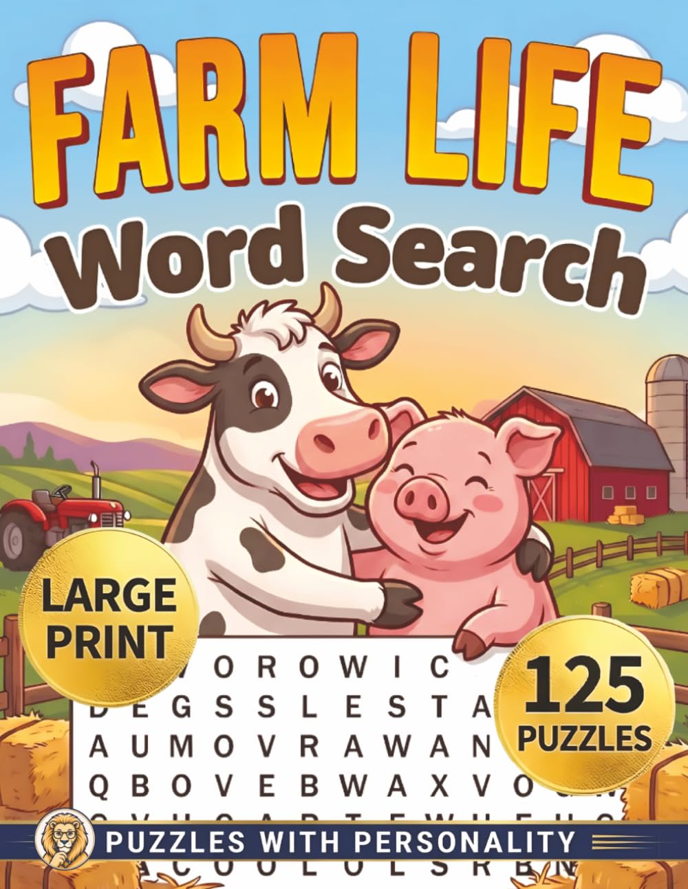 Farm Life Large Print Word Search for Adults: Relaxing Rural-Themed Word Search 