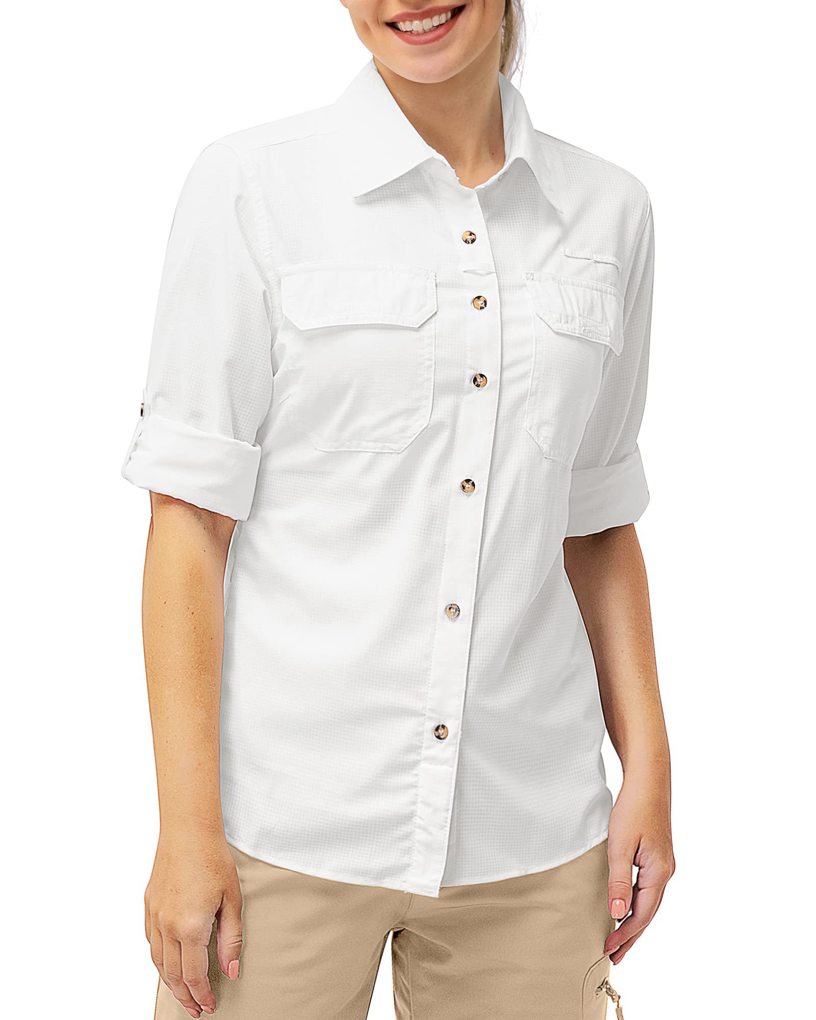 33,000ft UPF50+ Women's UV Protection Quick Dry Leisure Long Sleeve Shirt for Hi
