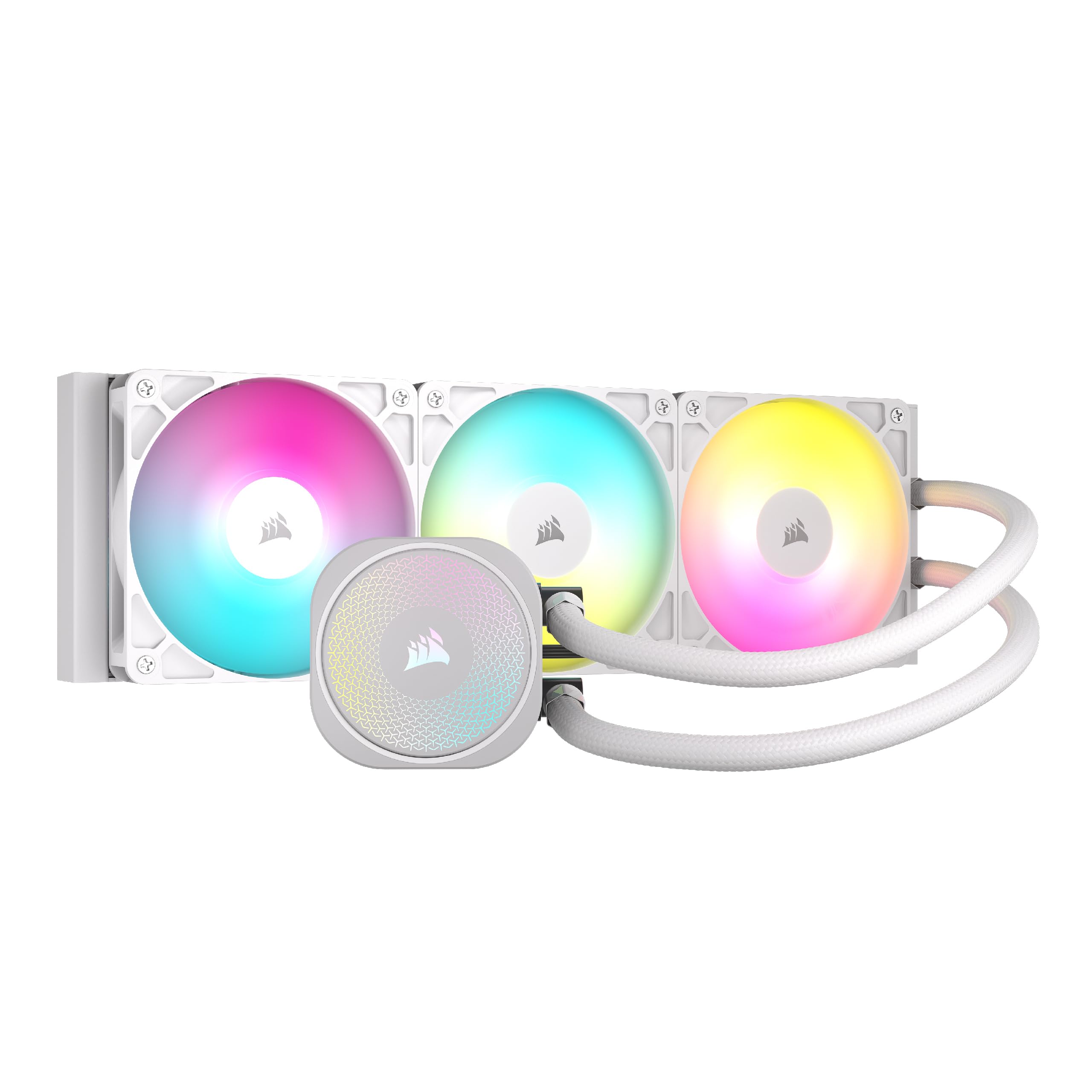CORSAIR Nautilus 360 RS ARGB Low-Noise Liquid CPU Cooler – White | 360mm AIO, Di