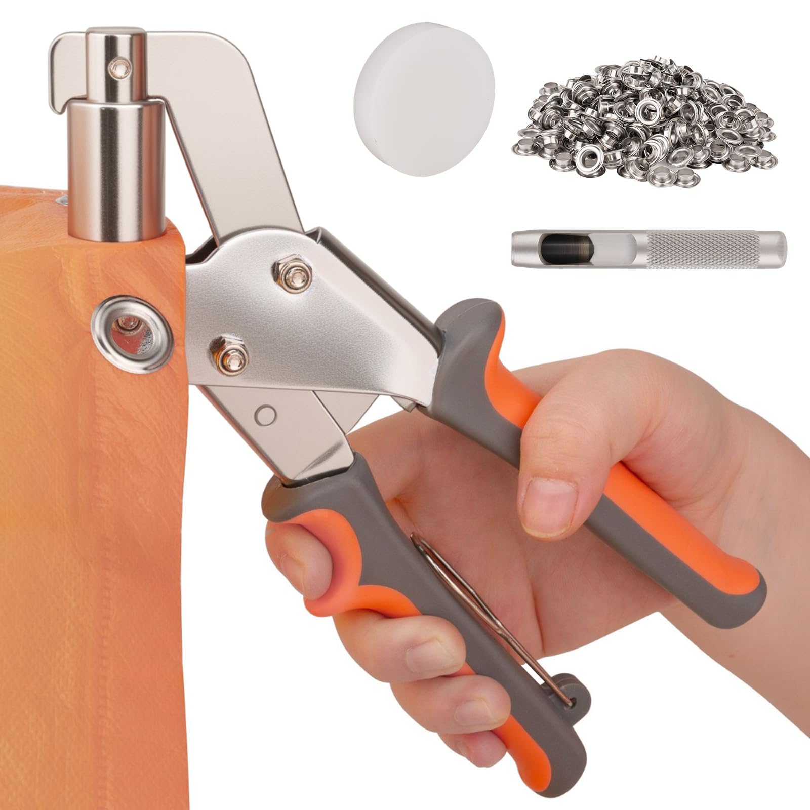 ppkbbeb 500Pcs 3/8Inch ID Grommet Tool Kit with 10mm ID Grommets | Tarp Grommet 