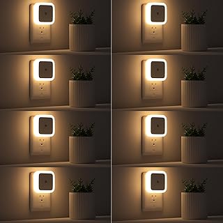 Sujeet Night Light, Night Lights Plug into Wall 8-Pack, Nightlight Plug in Night Light, Dusk to Dawn Night Lamp Led (Warm White)