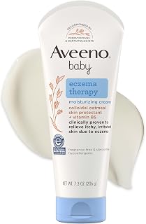 Aveeno Baby Eczema Therapy Moisturizing Cream for Dry, Itchy Skin, 7.3 oz | Baby Eczema Cream with Natural Colloidal Oat &amp; Vitamin B5, for Itchy, Dry Skin, Hypoallergenic, No Added Steroids