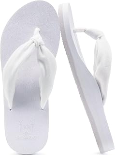 KuaiLu Women's Summer Arch Support Beach Flip Flops Anti-Skid Sea
