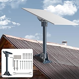 IZLTUV Starlink Gen 3/4/4X Mount Adapter Aluminum Alloy, Heavy Duty Steel Pivot Pole Pipe with Adjustable Base