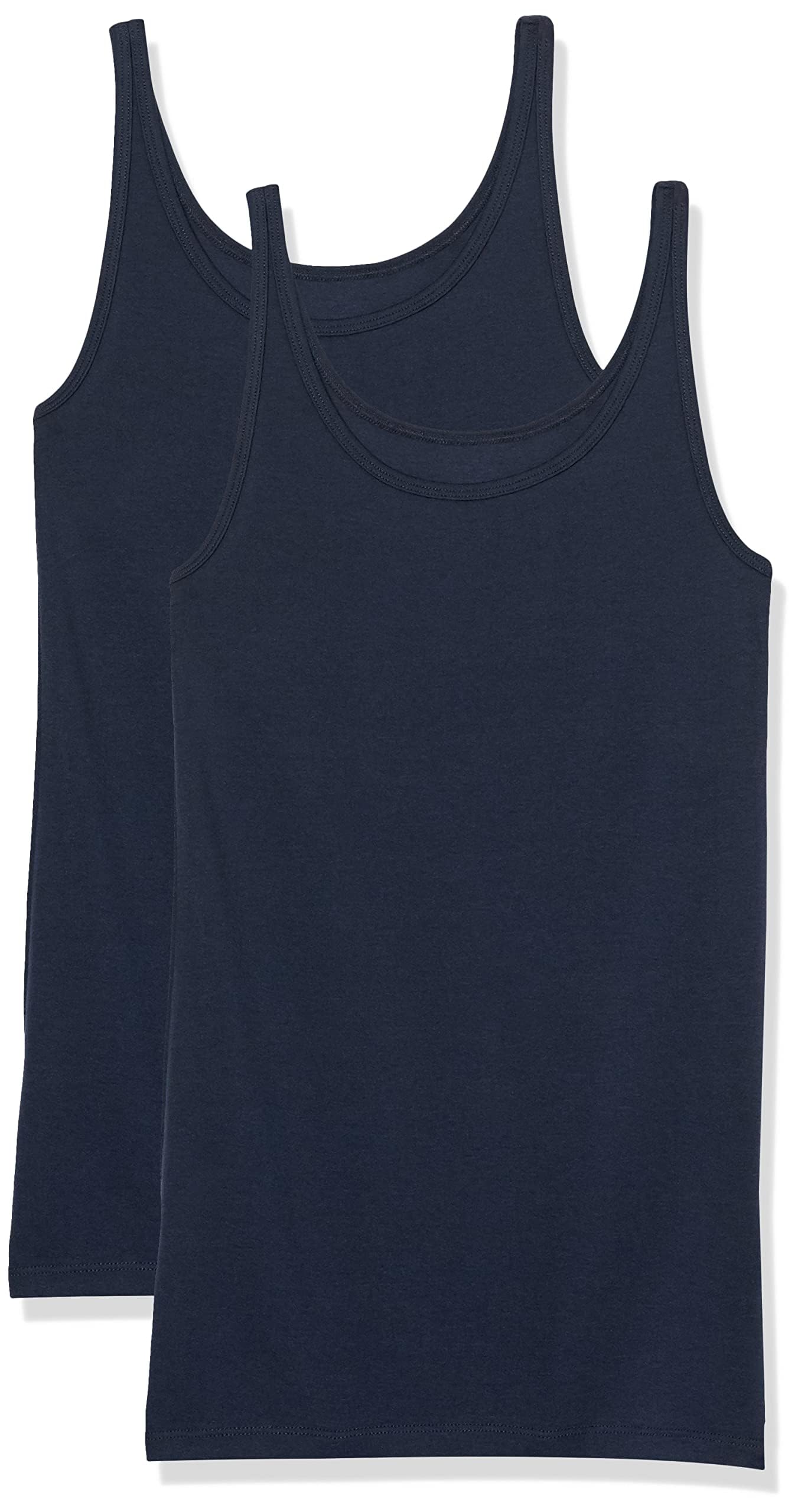 Amazon Essentials Women's Slim-Fit Thin-Strap Tank Top, Pack of 2