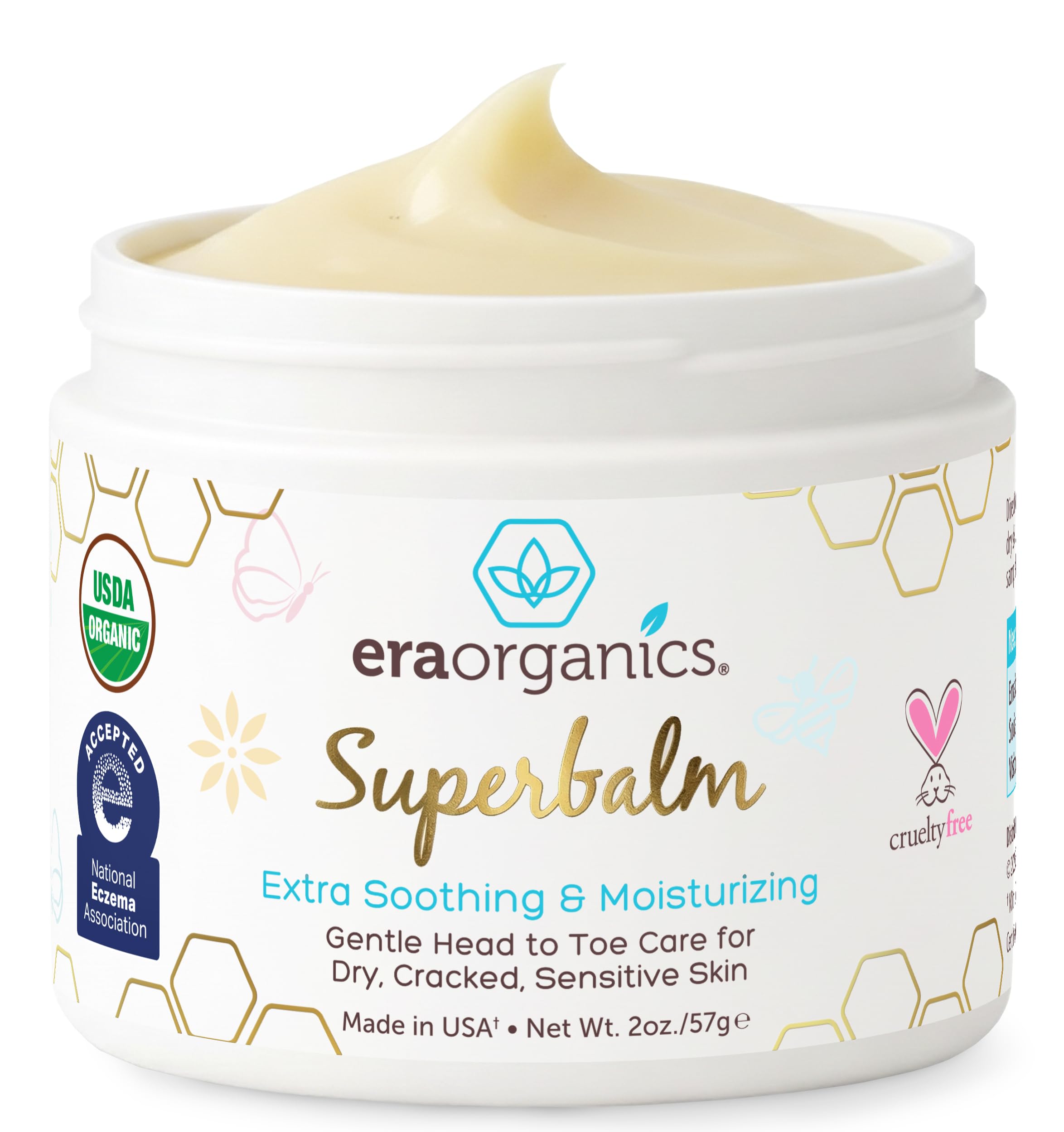 Superbalm USDA Organic Healing Ointment for Baby Eczema & Cradle Cap - 2oz | 100