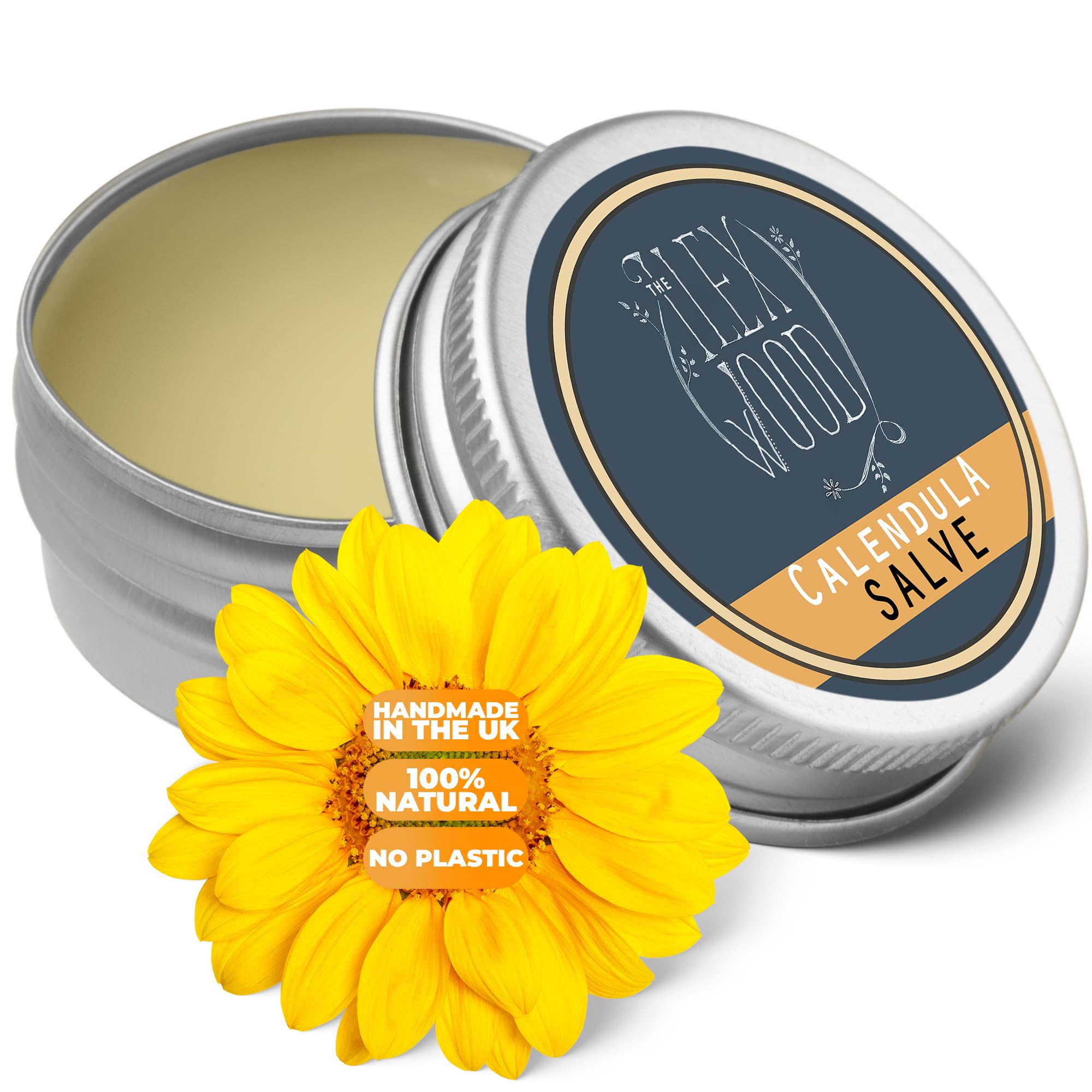 The Ilex Wood Calendula Salve All-Natural Skin Balm 100ml | Handmade in UK, Mois