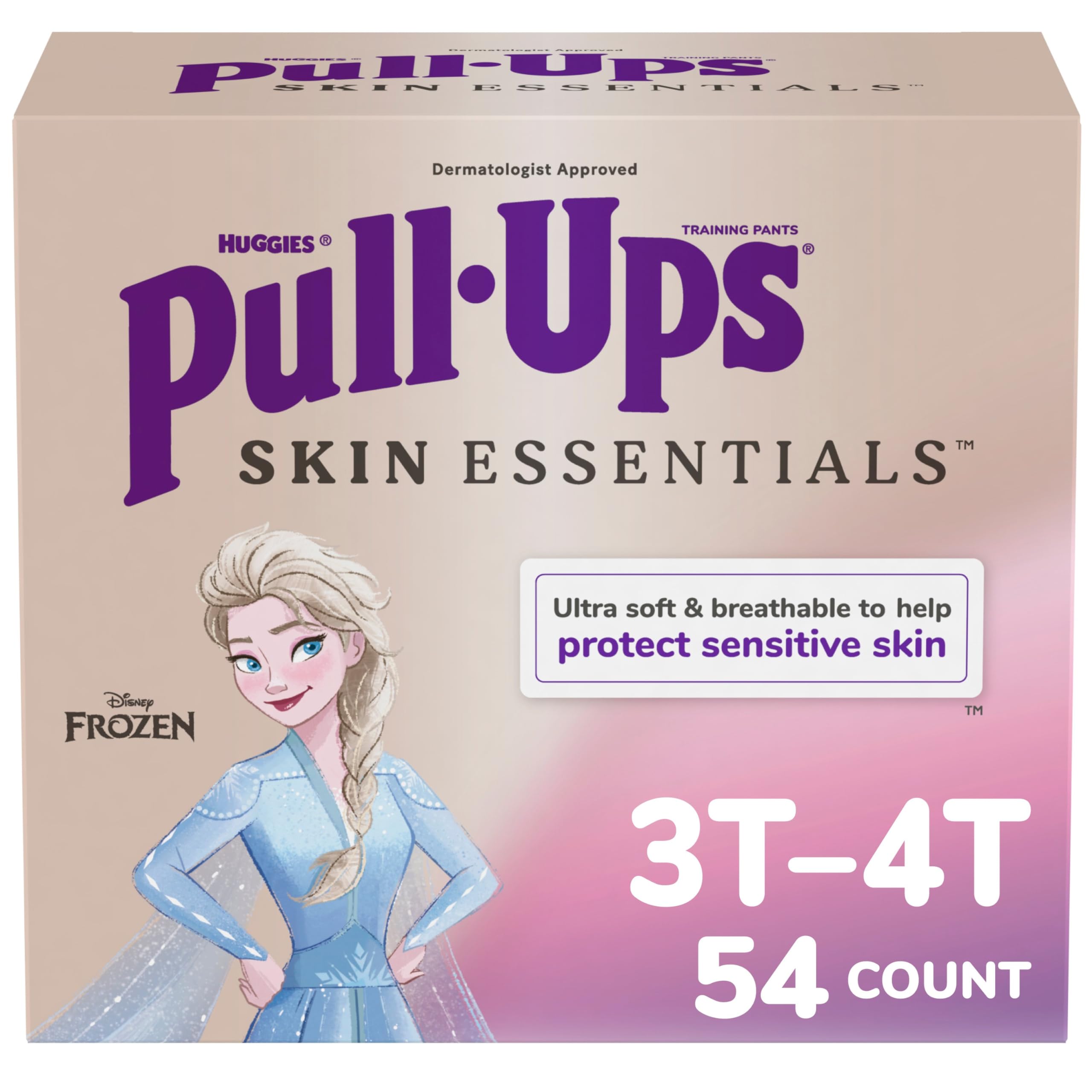 Pull-Ups Girls' Skin Essentials Training Pants, 3T-4T (32-40 lbs), 54 Ct | Ultra