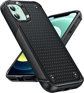 Compatible for iPhone 14 Pro Case: Dual Layer Shockproof Hard PC Textured Back Soft Bumper Phone Case for iPhone 14 Pro, Black