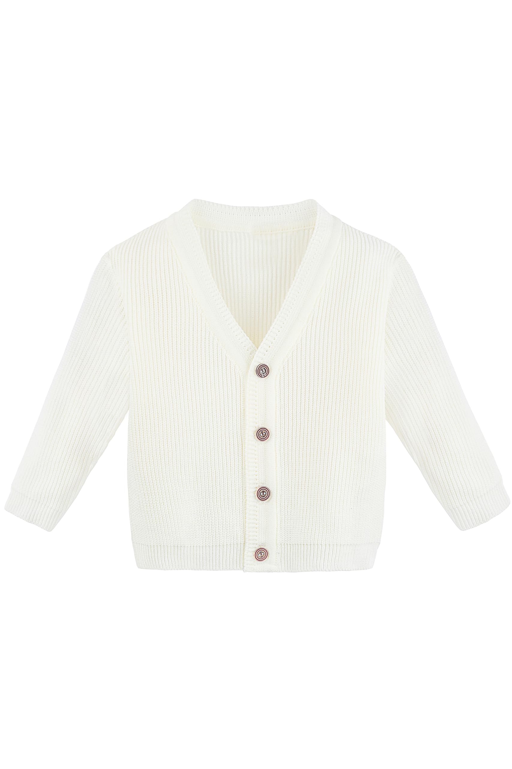 Lilax Baby Boys Basic Long Sleeve V-Neck Classic Knit Cardigan Sweater