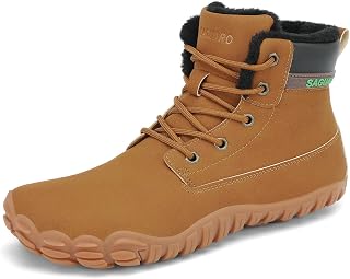 SAGUARO Bottes d'hiver chaudes pieds nus pour adultes, bottes de randonnée