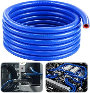 Outus 5/8" Id, 25ft Silicone Heater Hose,Coolant Radiator Hose, Blue, 1 | 75 Psi Working, 185 Psi Burst, Reinforced High Temperature, for Water/gas Transportation, Vehicle Cooling Systems