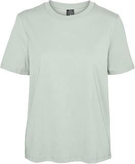 VERO MODA Basic Women's T-Shirt Top Crew Neck Short Sleeve Regular Cut