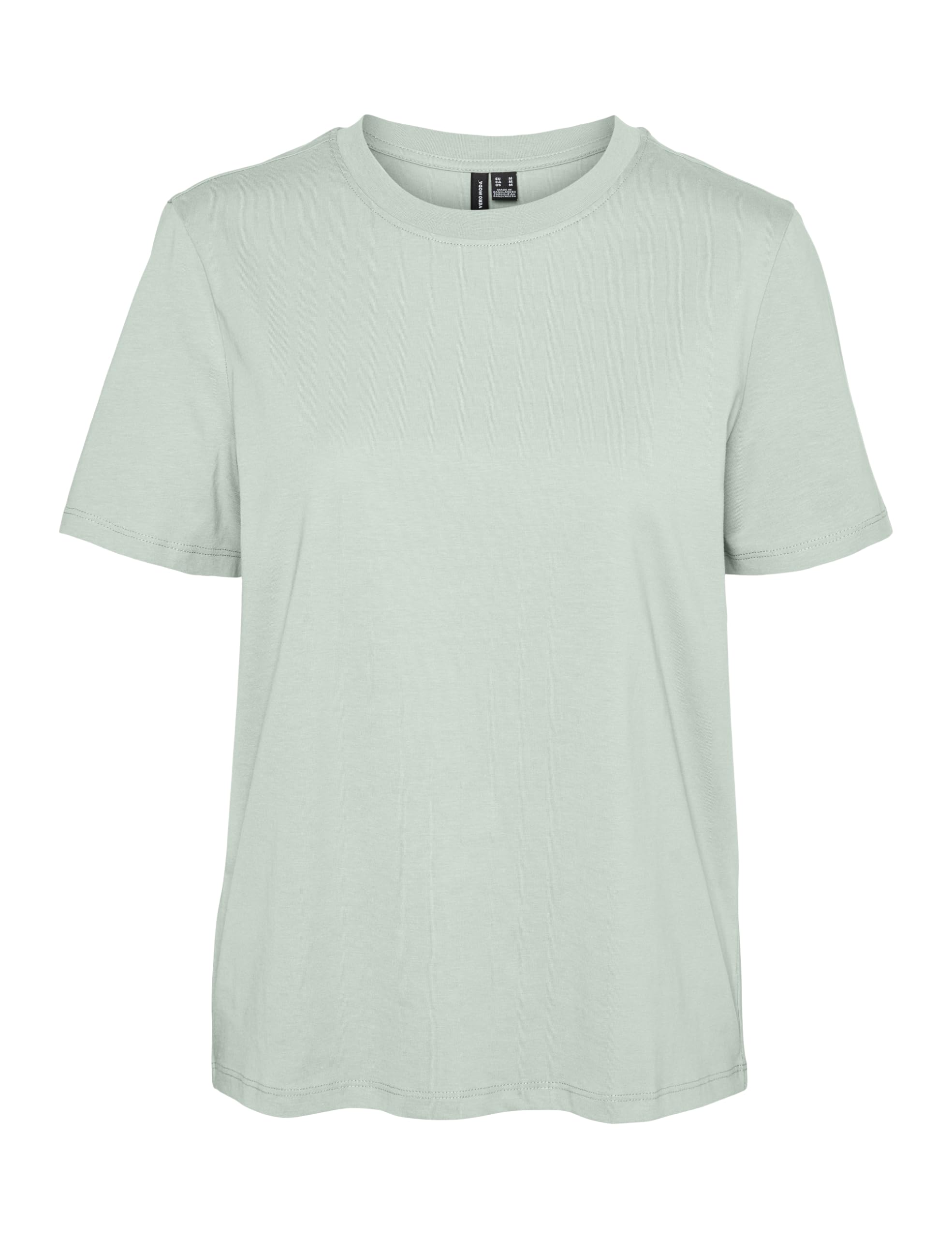 VERO MODA Basic Women's T-Shirt Top Crew Neck Short Sleeve Regular Cut