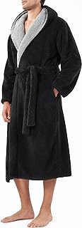 DAVID ARCHY Men's Robe Full Length Long Bathrobe