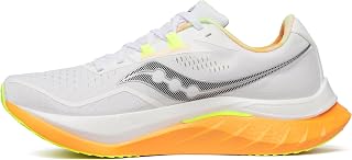 Saucony Men's Endorphin Speed 4 Sneaker, White/Peel, 14 UK