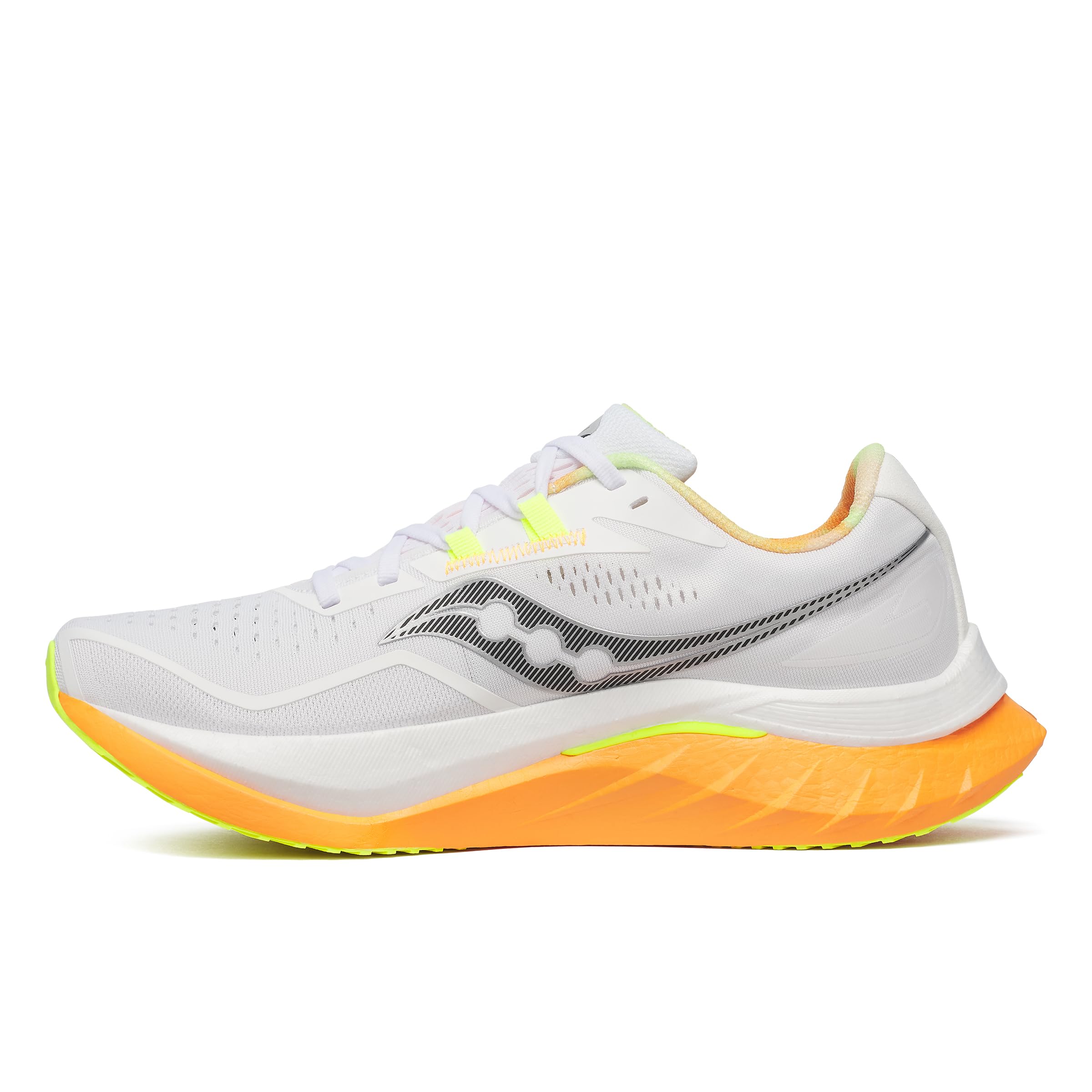Saucony Men's Endorphin Speed 4 Sneaker, White/Peel, 14 UK