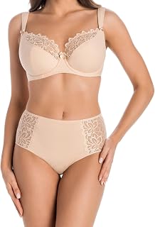 Teyli Women's Cotton Bra – Soft and Minimizing Underwire Bra – Adjustable Straps, Optimal Support Bras and Elegant Lace Trim – Ideal for Everyday Use
