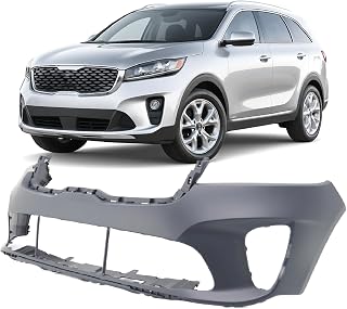 FitParts Compatible with Kia Sorento 2019–2020 Front Bumper Cover | Primed, Without Parking Sensor Holes, Ready to Paint, OEM 86511C6500, KI1000202