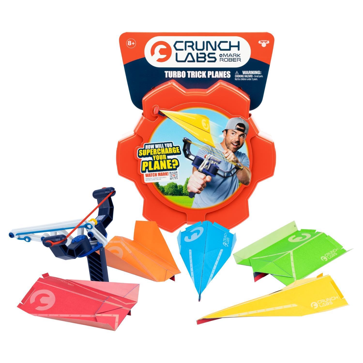 CrunchLabs by Mark Rober, Turbo Trick Paper Airplane, Fold, Launch, Fly | Launch