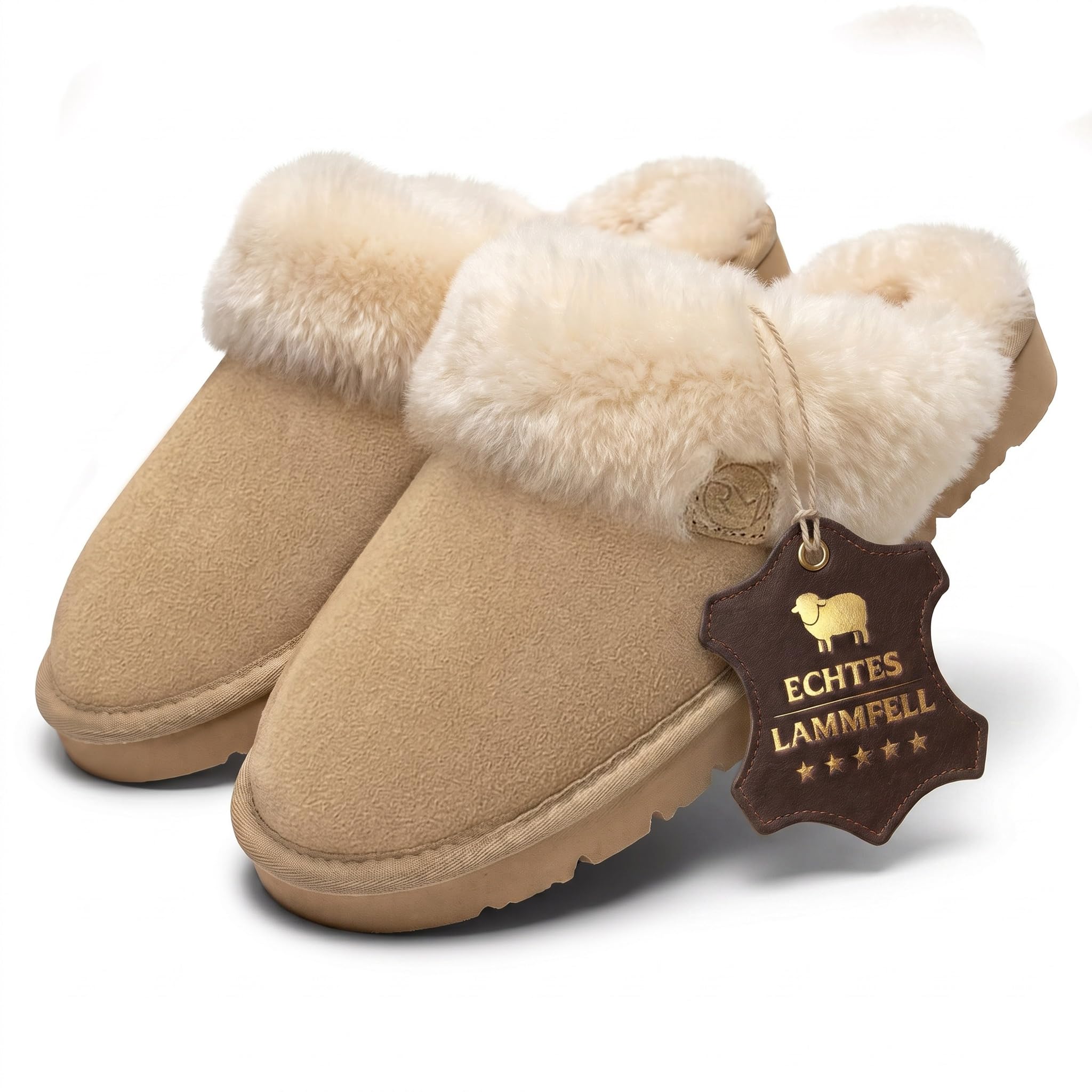 Rohn Moden Lambskin Slippers Women - Talea - Warm Slippers Women with Sheepskin 