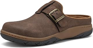 SHIBEVER Zoccoli da donna comodi: eleganti scarpe antiscivolo con supporto per arco plantare chiuso - scarpe casual con fibbia regolabile e plantare rimovibile