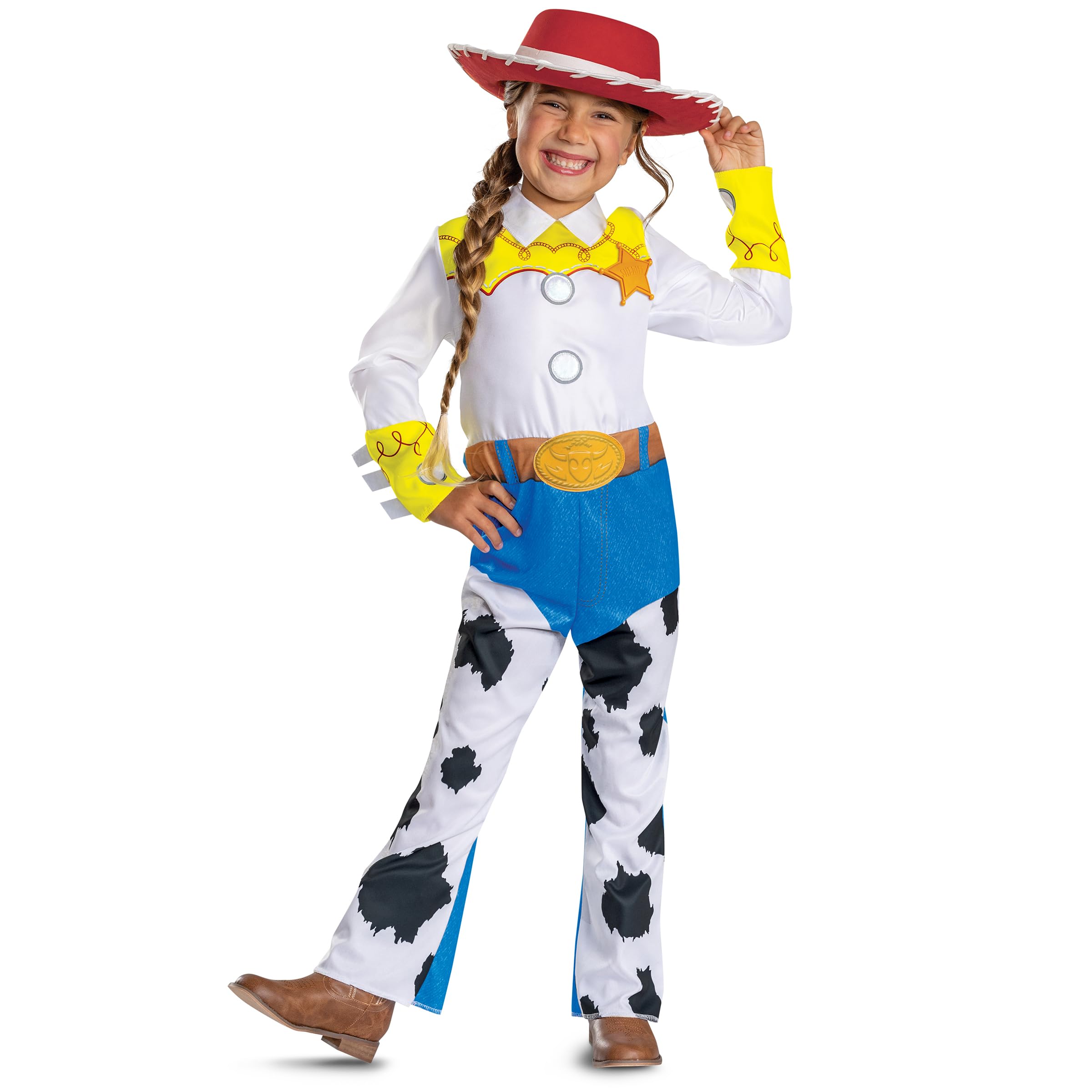 Disguise Girls' Disney Toy Story Sheriff Jessie Costume for Kids, Official Toy S