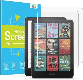 MoKo 2 Pack Screen Protector for 7" Kindle Paperwhite 12th Gen 2025/2024 | for Kindle Colorsoft 2024/2025, Anti-Glare, High Clarity, Fingerprint Resistant, Clear Slim Film, Matte Kindle Accessories