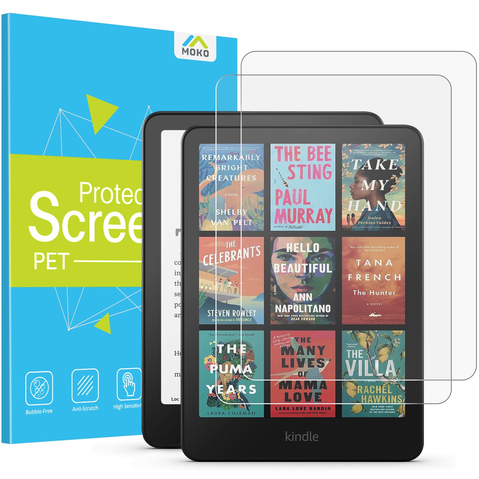 MoKo 2 Pack Screen Protector for 7" Kindle Paperwhite 12th Gen 2025/2024 | for K