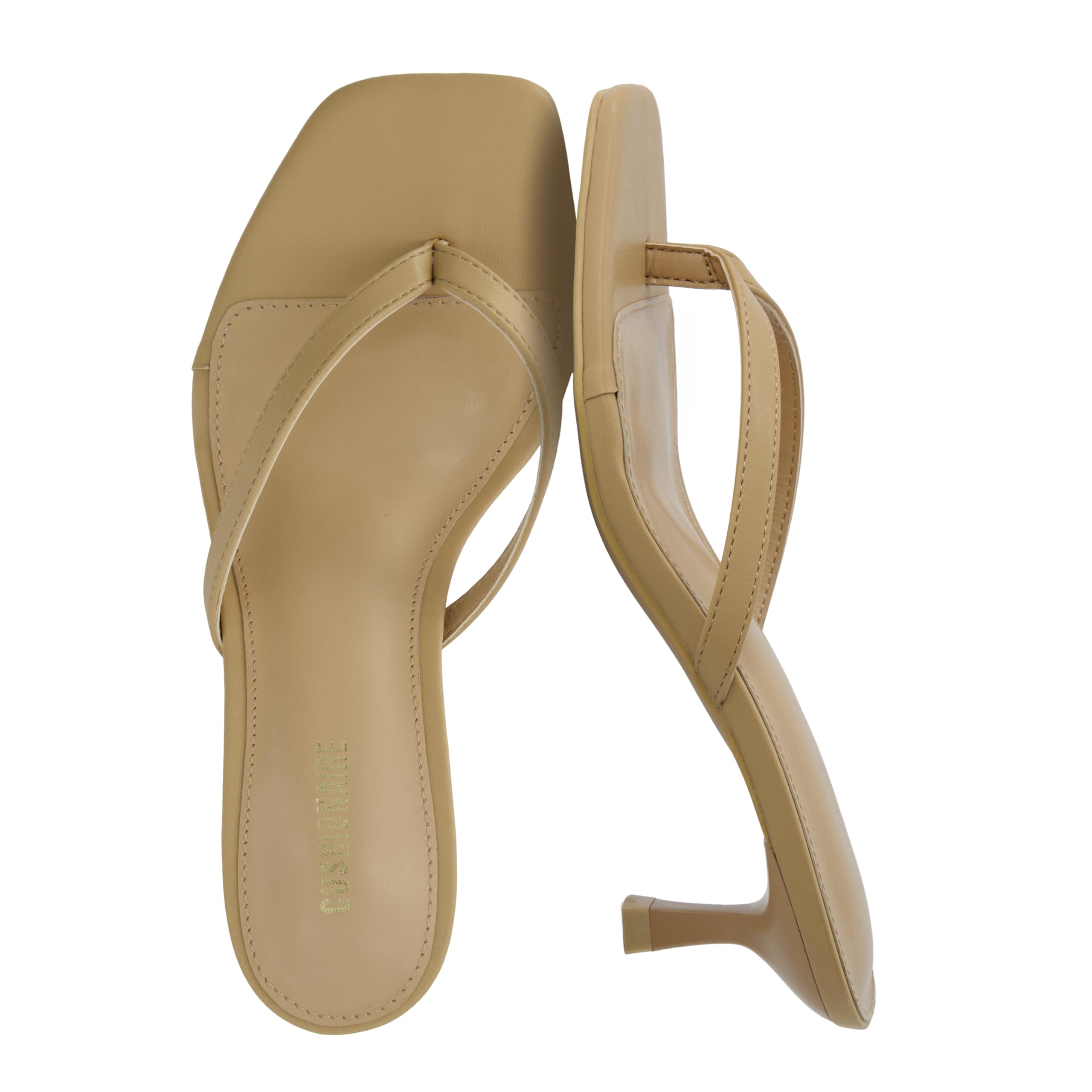 CUSHIONAIRE Sandali Infradito con Tacco Miami Kitten da Donna + Memory Foam, Amp