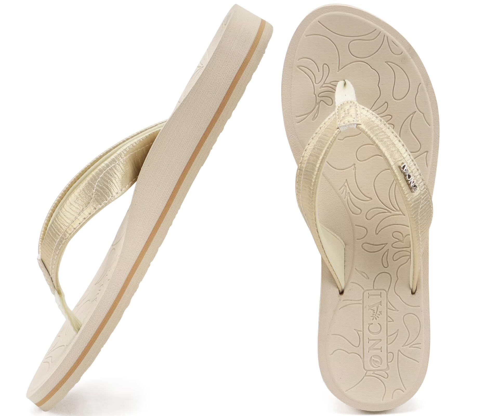 ONCAI Women's Flip Flops Comfortable Summer Beach Thong Sandals for Women with C