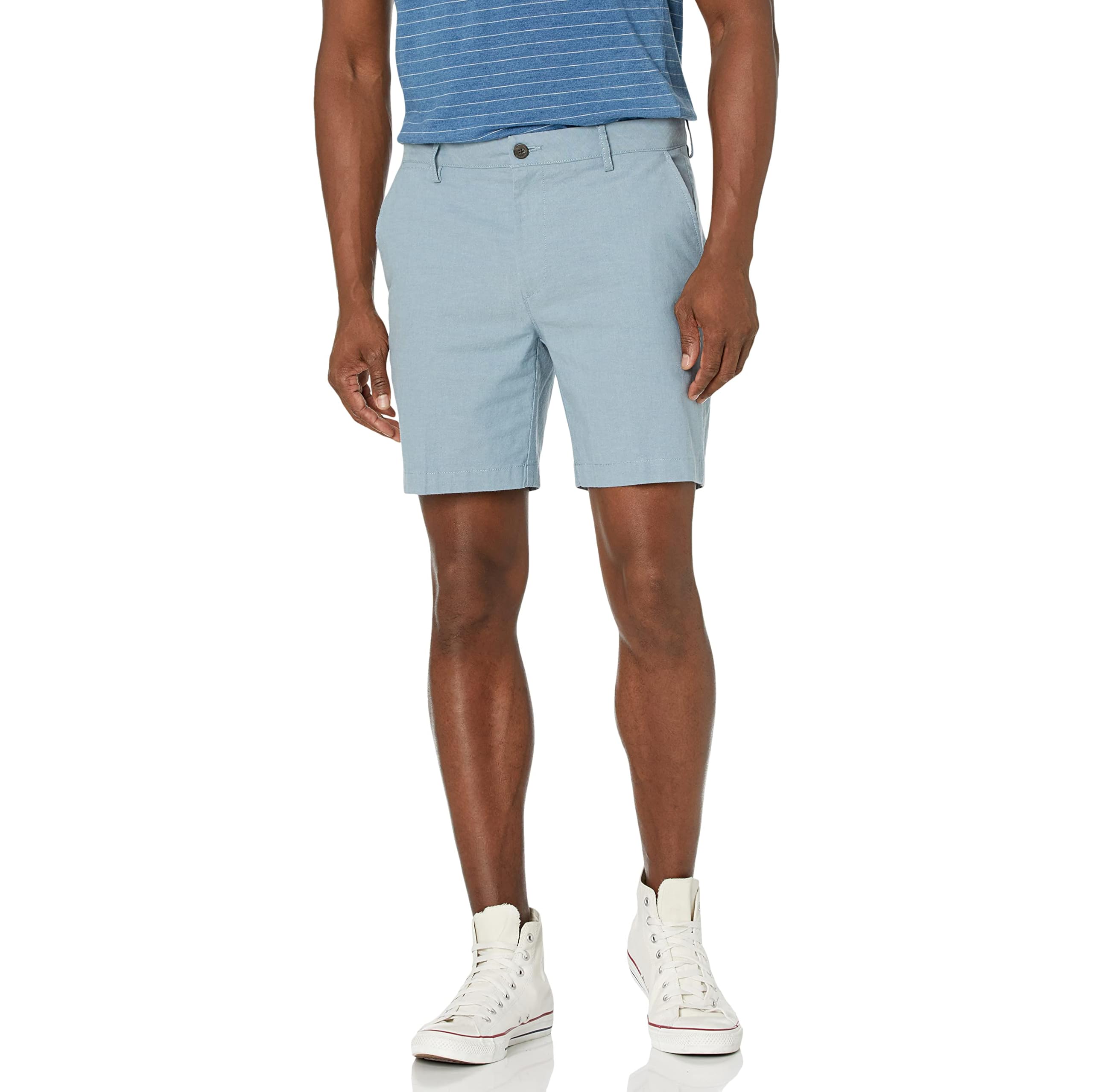 Amazon Essentials Men's Stretch Oxford Shorts, Comfortable, Lightweight, 7" Slim