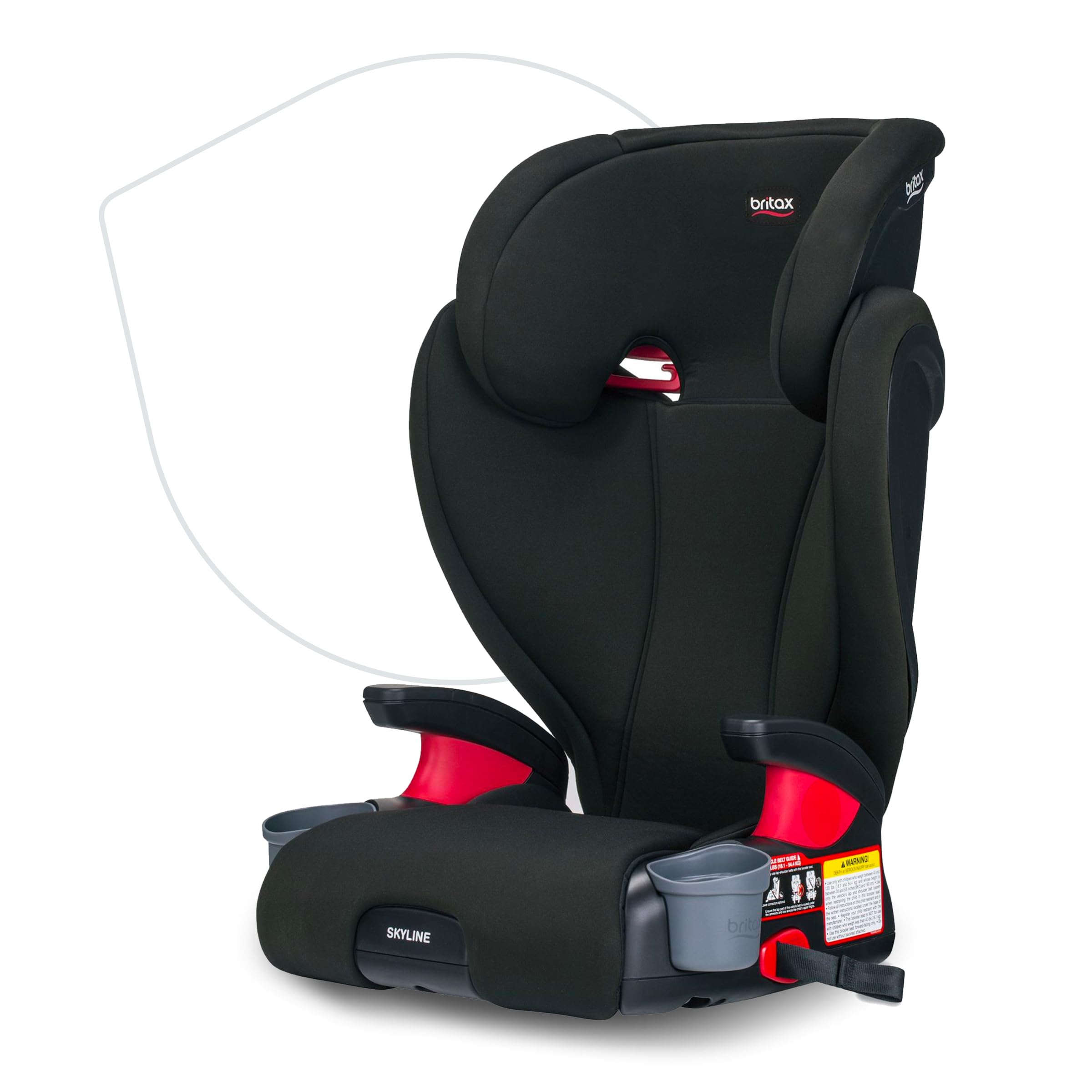 Britax Skyline 2-Stage Belt-Positioning Booster Car Seat, Dusk - Highback and Ba