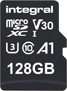 Integral 128GB microSD Card Premium High Speed 4K Video Memory Card - up to 100MB/s Read and 50MB/s Write UHS-I U3 Class 10 A1 App Performance - for Smartphones, Tablets, Drones and Game Consoles