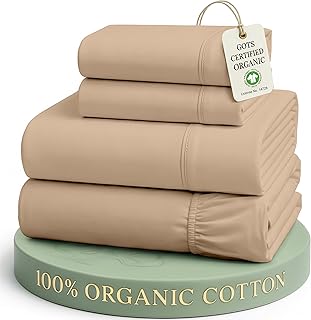King Size Bed Sheets 100% Organic Cotton, GOTS Certified - Taupe