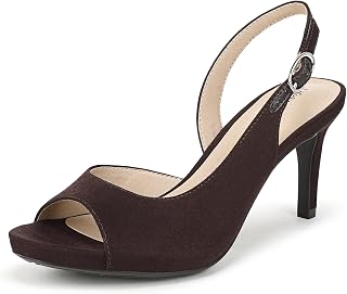 LifeStride womens Teller 2 Slingback Peep Toe Pumps Heeled Sandal Pump