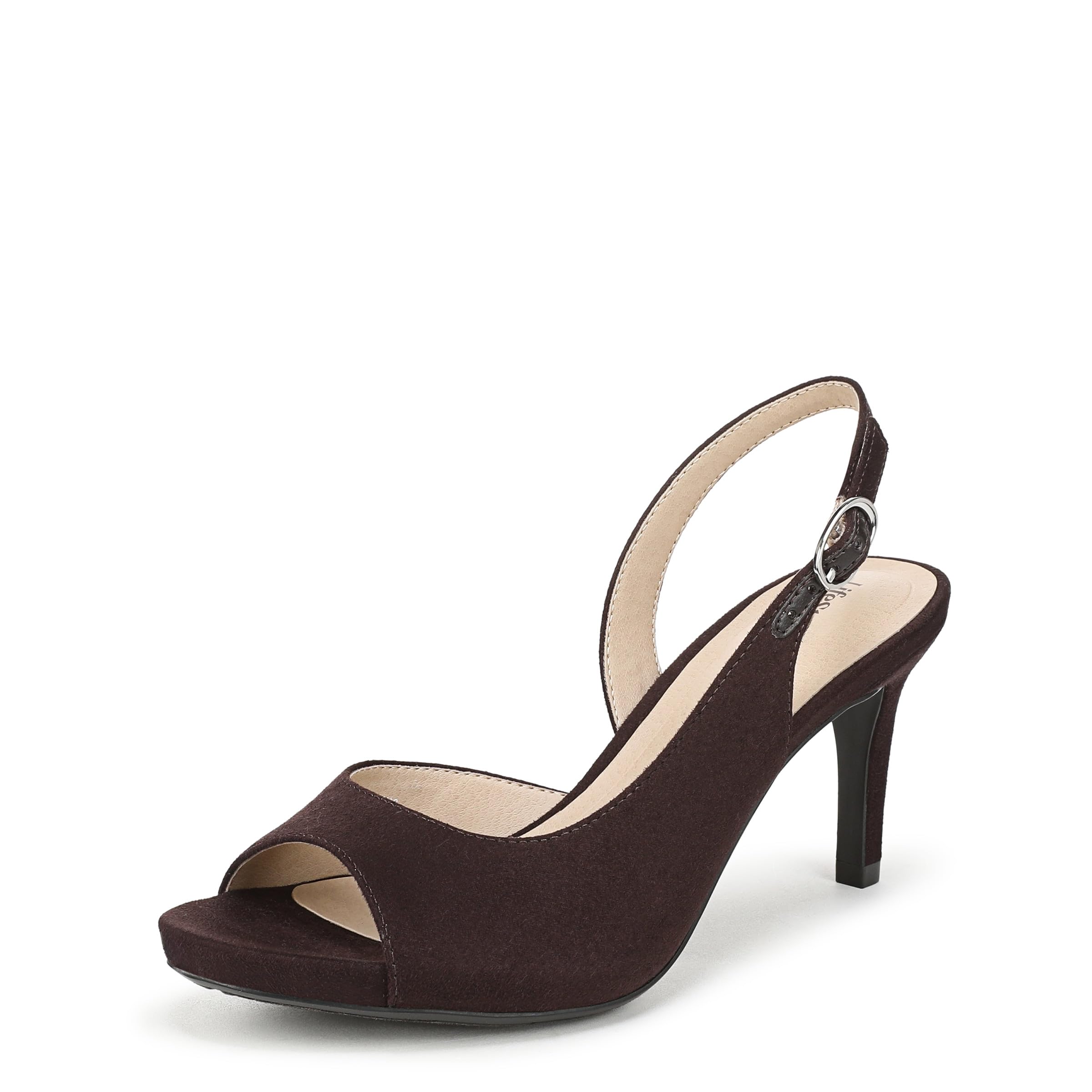 LifeStride womens Teller 2 Slingback Peep Toe Pumps Heeled Sandal Pump
