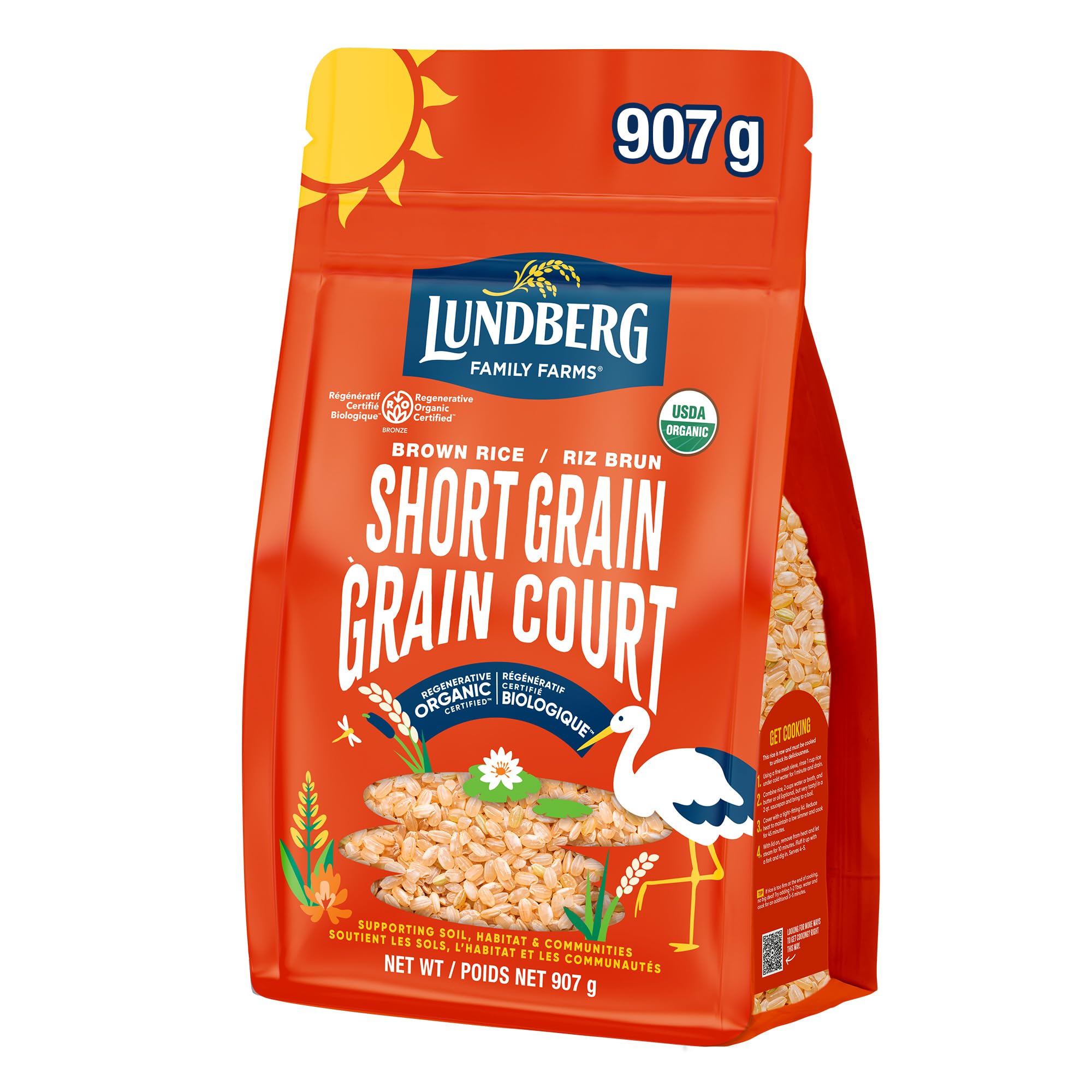 Lundberg Organic Short Grain Brown Rice - Regenerative Organic Certified Whole G