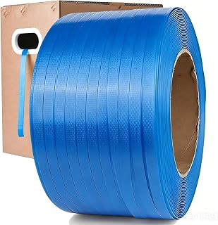 Heavy Duty Blue Polypropylene Strapping Roll 1/2" x 3300', Pallet Packing Banding Strap for Shipping, Packaging, Warehouse & Industrial Binding