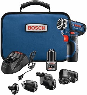 Bosch GSR12V-140FCB22-RT 12V Max FlexiClick 5-In-1 Drill/Driver System (Renewed)