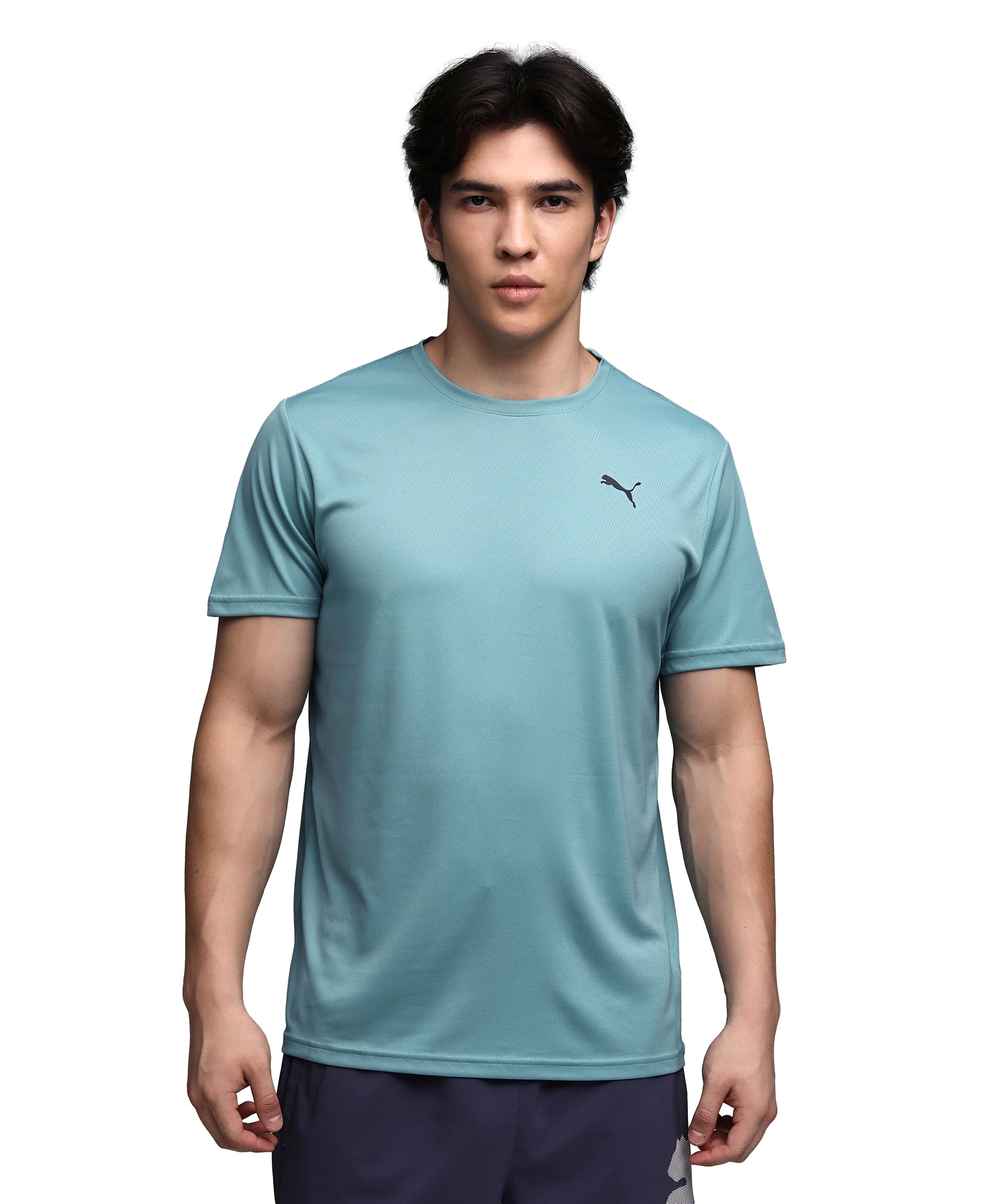 PUMA M Tad Essential Poly Texture Tee T-Shirts Unisex - Adult (Pack of 1)