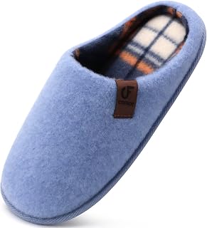 COFACE Mens Cozy Memory Foam Slippers Casual Warm Slip On House Shoes