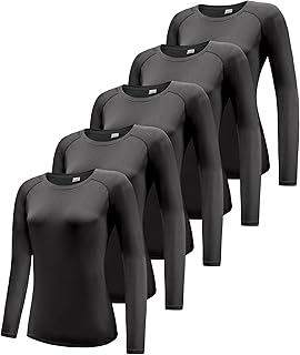 Boyzn Pack of 1, 3 or 5 Pack Women's Quick Dry UPF 50+ Sun Protection T-Shirts for Athletic Exercise Gym Yoga