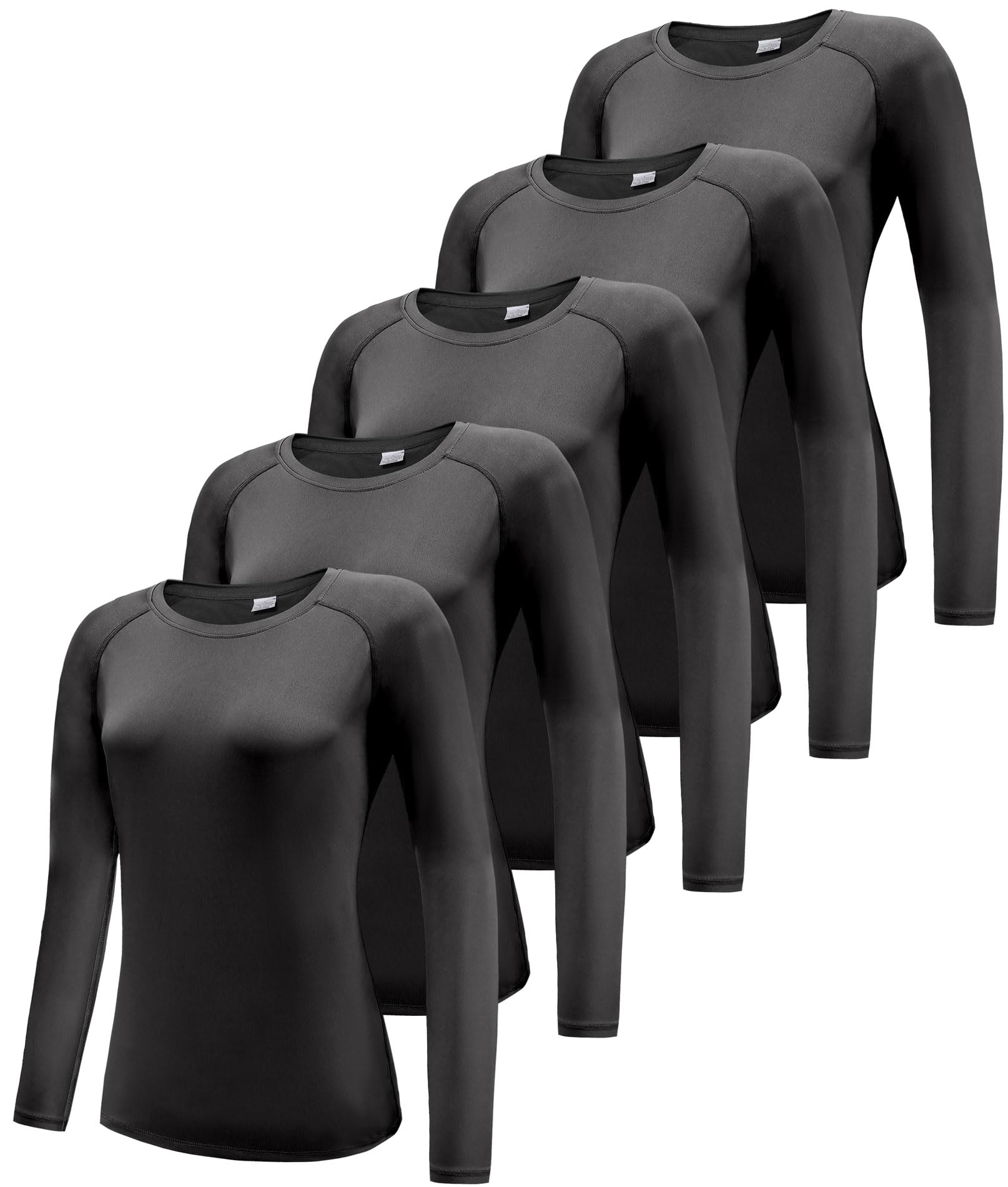 Boyzn Pack of 1, 3 or 5 Pack Women's Quick Dry UPF 50+ Sun Protection T-Shirts f