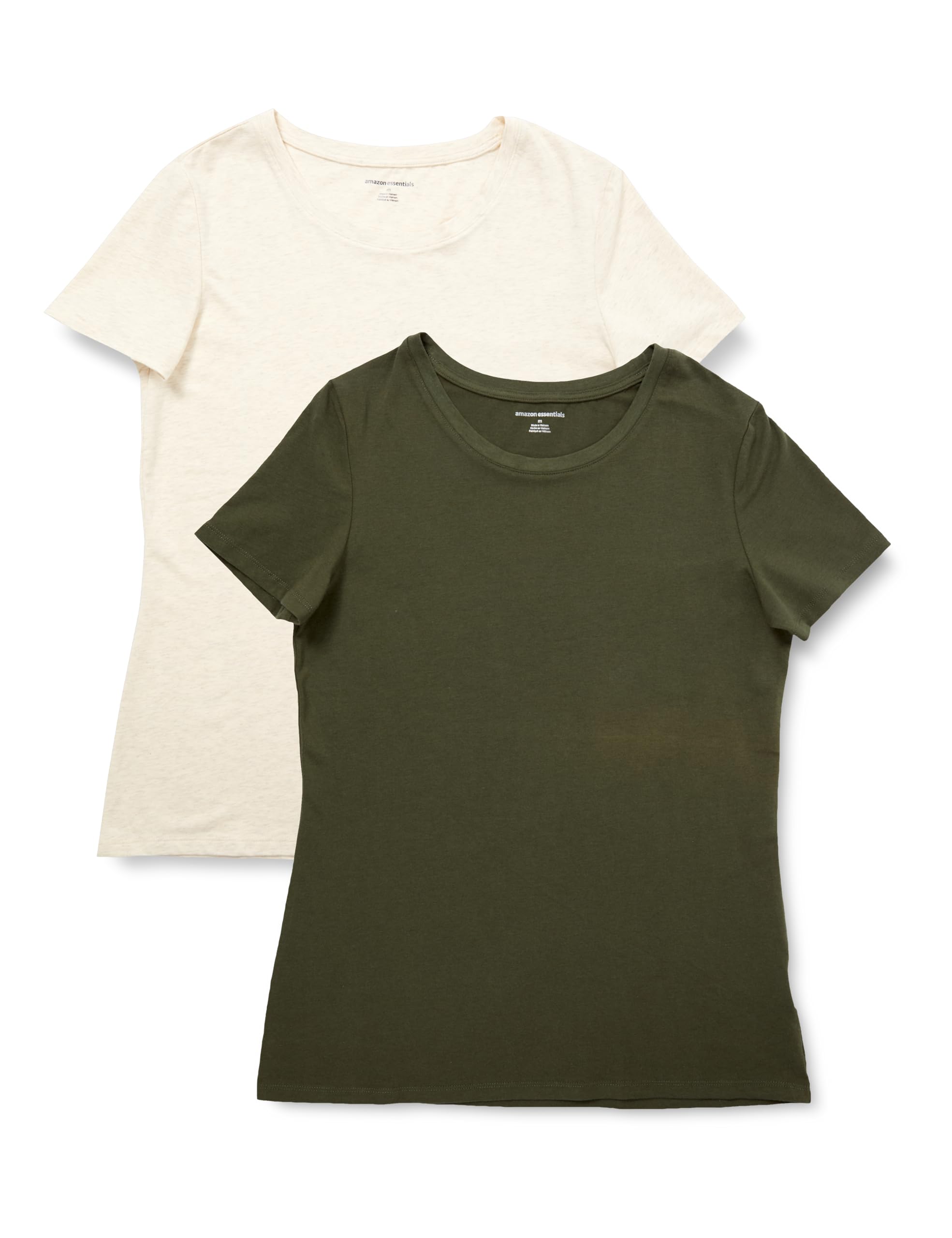 Amazon Essentials Women's Multipack T-Shirt, Regular Fit, Short Sleeve (Crew Nec