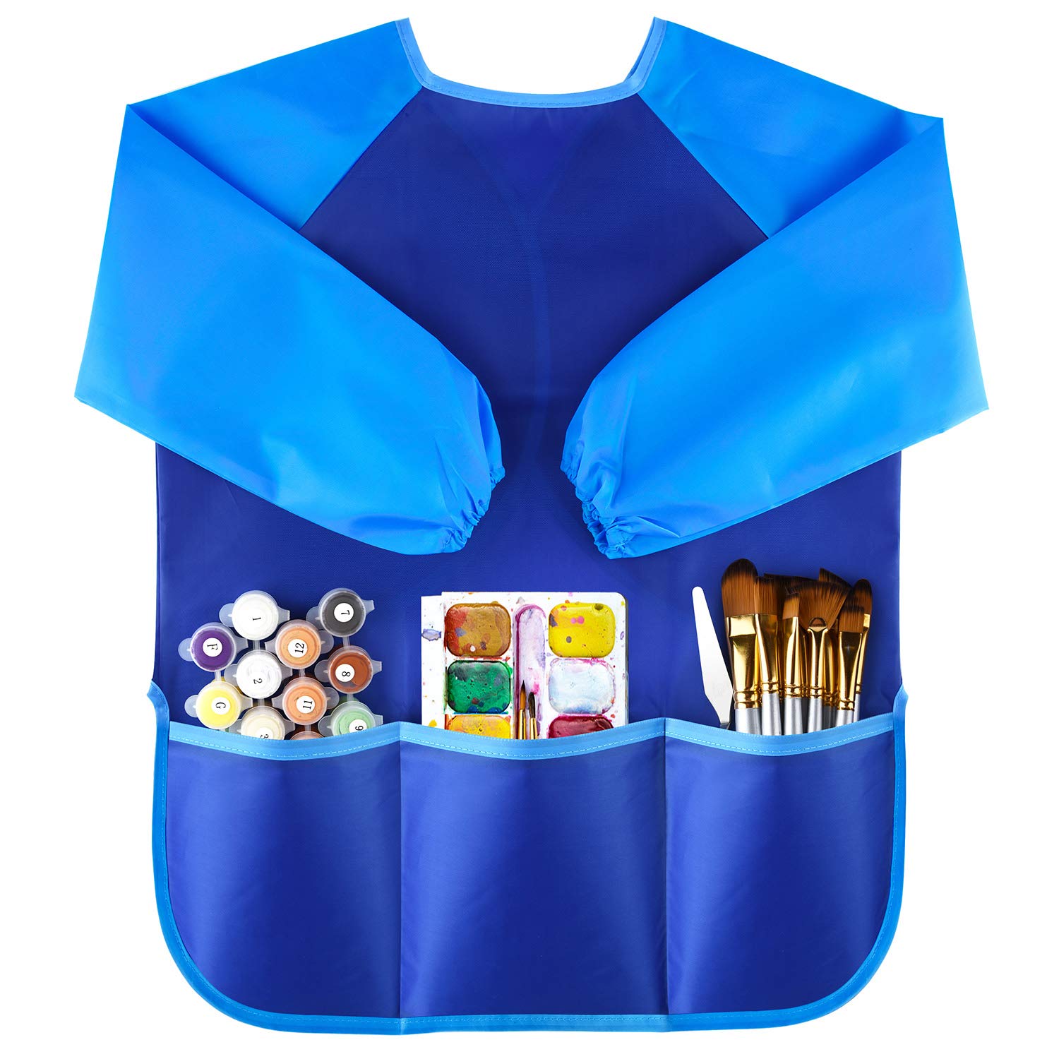 KUUQA Waterproof Children Art Smock Kids Art Aprons, Painting Supplies (Paints a